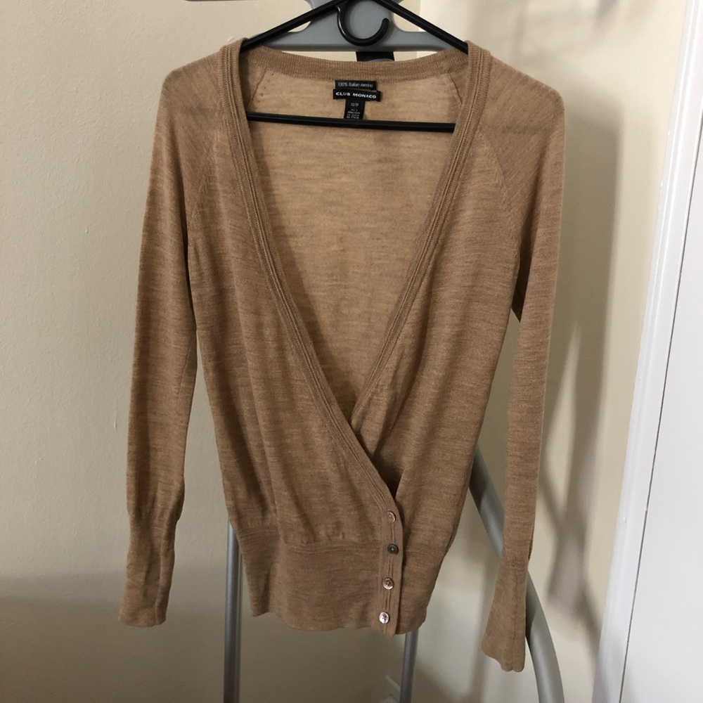 Club Monaco 100% Italian Merino Wool Cardigan